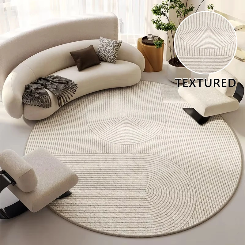 

Living Room Carpet Bedroom Round Rug High Density Loop Velvet Floor Mat Large Area Home Decoration Foot Mats Alfombra De Salón