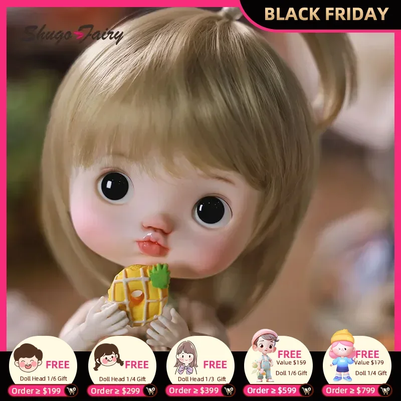 ShugaFairy Zhuzhubao 1/6 Bjd Doll Big Head Baby Pout Face Cute Girl Double Eyelids High Quality Ball Jointed Dolls