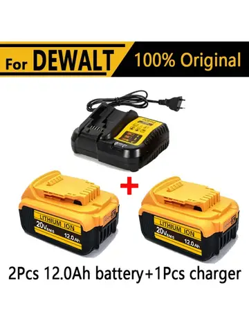 for DeWalt 18v 20V Lithium Ion Batteries 20V 12Ah DCB203 Li ion Battery Replacement DCB206 DCB205 DCB204 DCB200Power Tools
