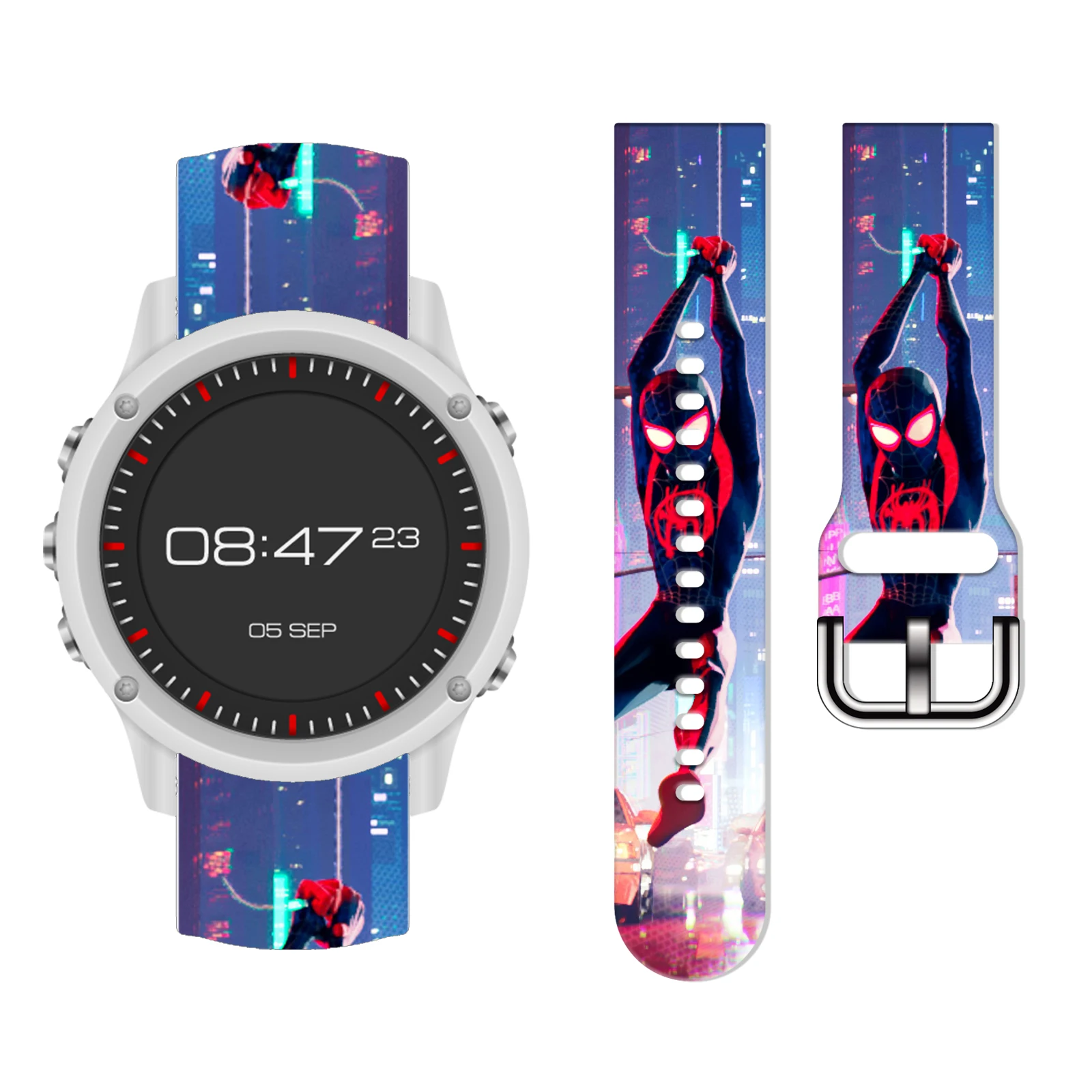 Disney Spider-Man 20mm Printed Strap for Samsung Galaxy Watch 6/5/4 40mm 44mm Band Replaceable Bracelet for Amazfit Balance 45mm