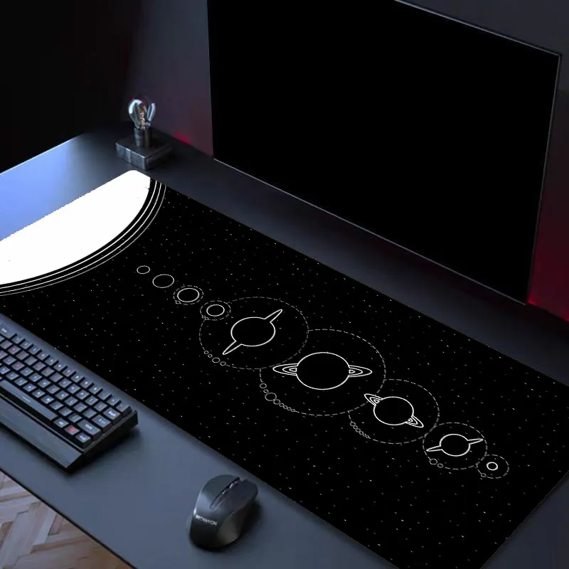 Mouse Pad Gamer Black Line Texture HD New XXL Keyboard Pad Mouse Pad Mouse Pad Black Texture Laptop Rug Anti-Slip Soft Desk Pad