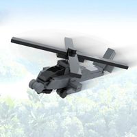 1:125 scale AH-64 Apache RB MOC-109685 about 60 parts Small building  block Helicopter military model
