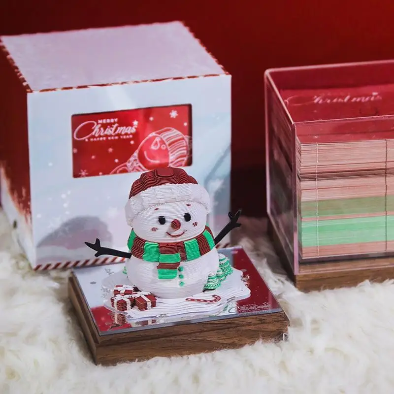 Time Piece Calendar 2027 Desk Calendar 3D Tear-away Calendar Paper Carving Art Memo Pad Notepad Christmas Desktop Decoration