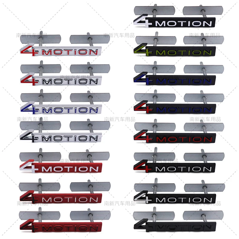 3D Metal 4motion Logo Badge 4 Motion Grill Emblem Car Front Hood Stickers Rear Trunk Emblem Car Body Stickers  Auto Accessories