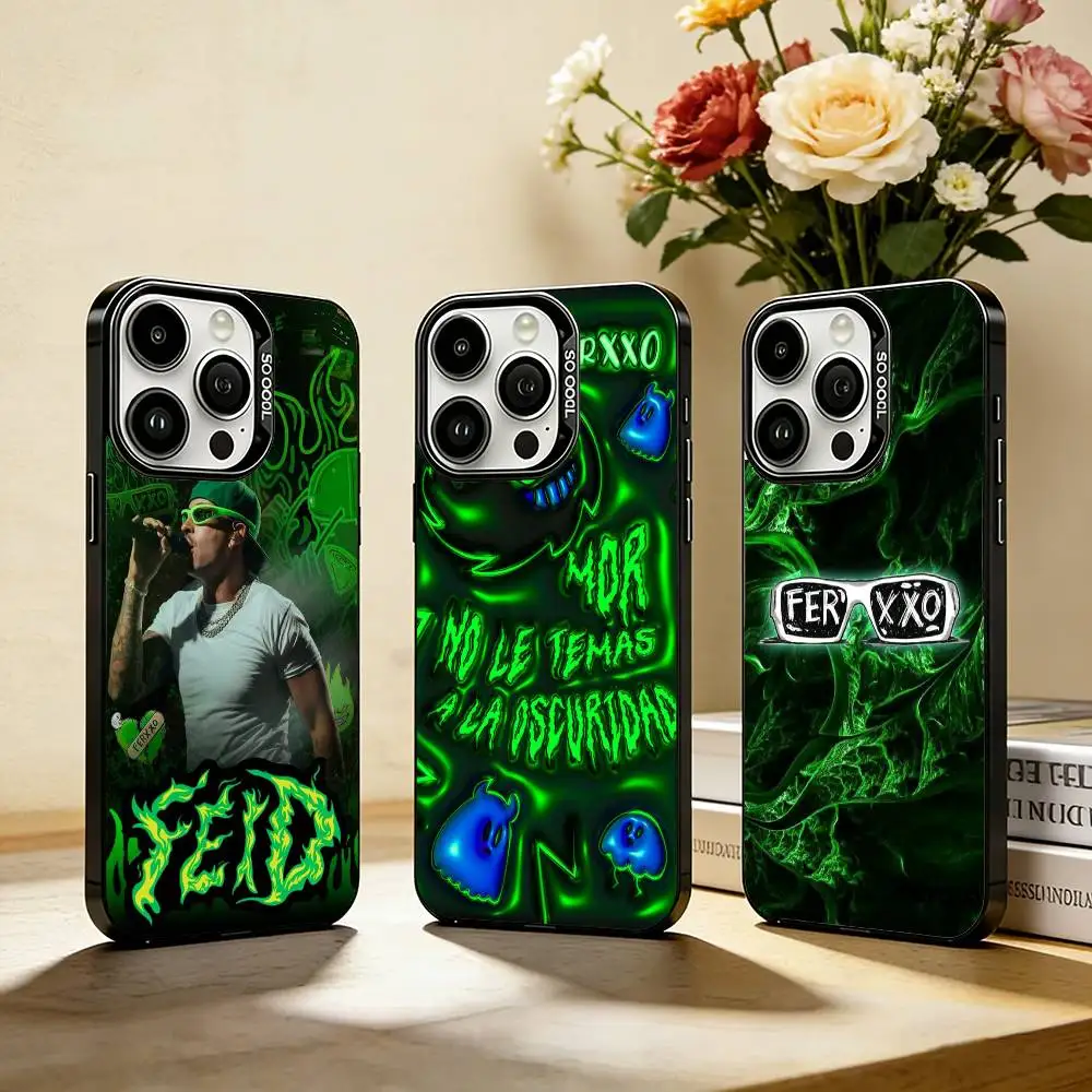 

Singer F-Feid Ferxxo SIXDO Phone Case For iPhone 17,16,15,14,13,12,Pro MAX White Matte Shockproof Cover KEY