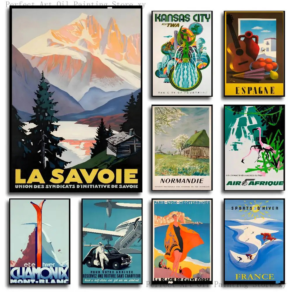 Travel City Sawa Lebanon Winter Sports Abstract Poster Self-adhesive Art Room Entrance Restaurant Wall Decor Art Painting