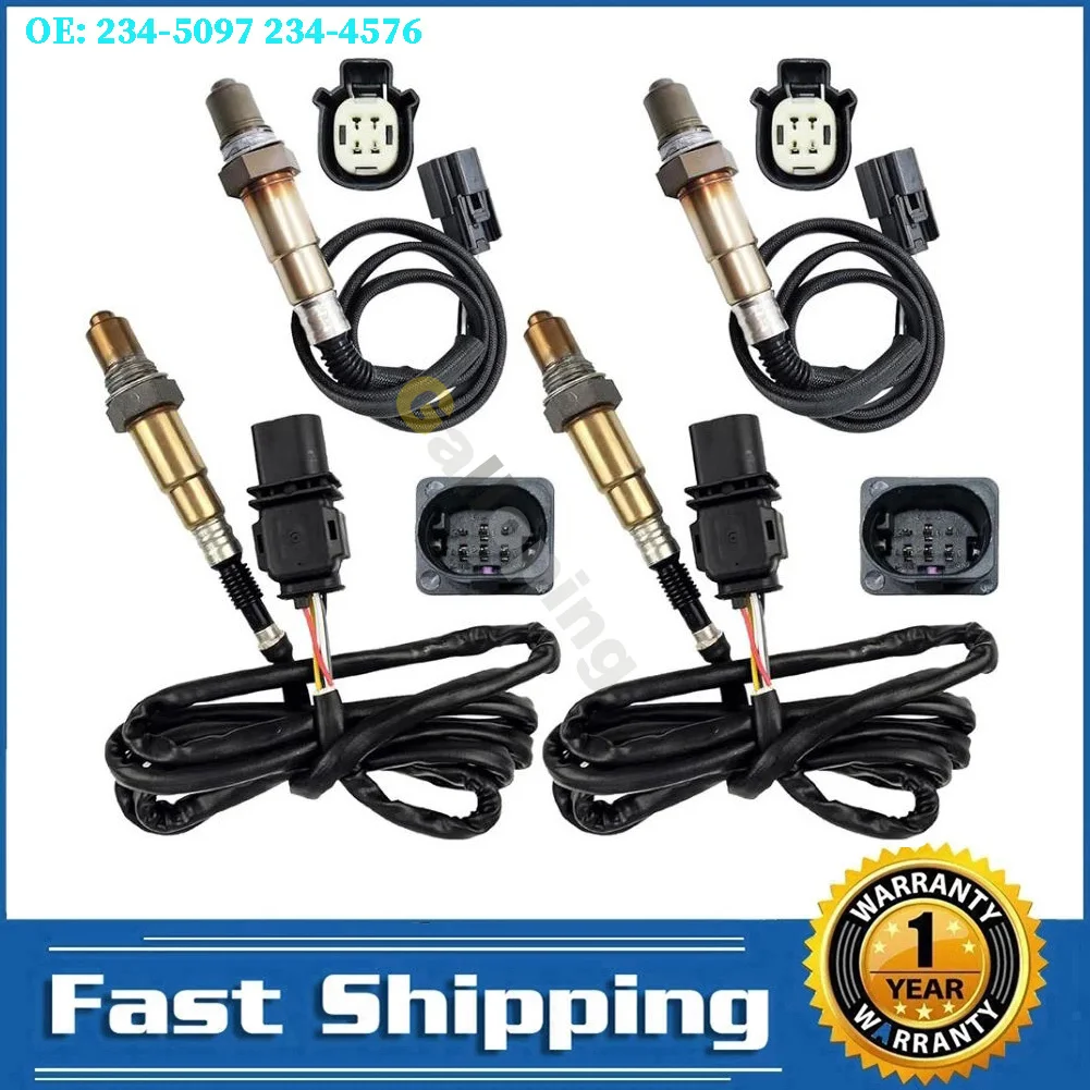 

4Pcs Upstream Downstream For Ford F-250 F-350 Super Duty 6.2L V8 2012 - 2020 Oxygen O2 Sensor 1 2 Bank 1 2 234-5097 234-4576
