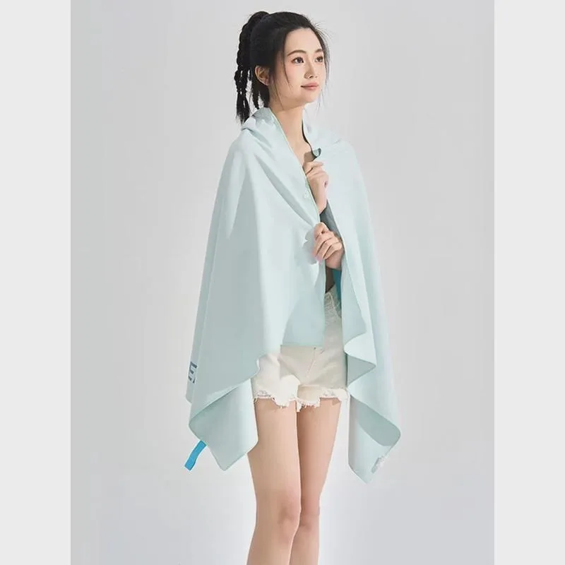 Portable sports absorbent swimsuit bath towel women's shawl German beach towel quick drying