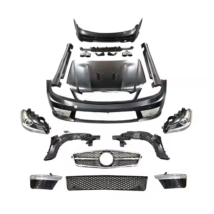 

Modified C63 Wide Body Kit for Body Kit Full Modified Rear Front Bumper C-Class Body Kit