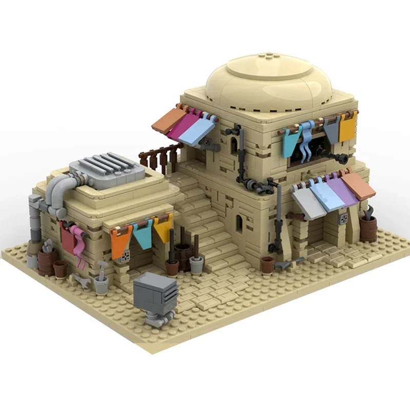 Star Movie Modello Moc Mattoni da costruzione Desert House Versione colorata Tecnologia Blocchi modulari Regalo Giocattolo di Natale Set fai da te Assemblaggio