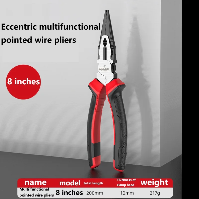 Electric Wire Pliers Large Opening Sharp Multifunction Tool for Cutting Twisting Gripping Metal Wires Heavy Duty Industrial Tool
