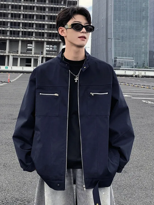 الرجعية اليابانية Sle فضفاضة تناسب سستة كيت الطيار Jaet الرجال ربيع الخريف ملابس العمل ملابس خارجية العصرية اللون Jaet