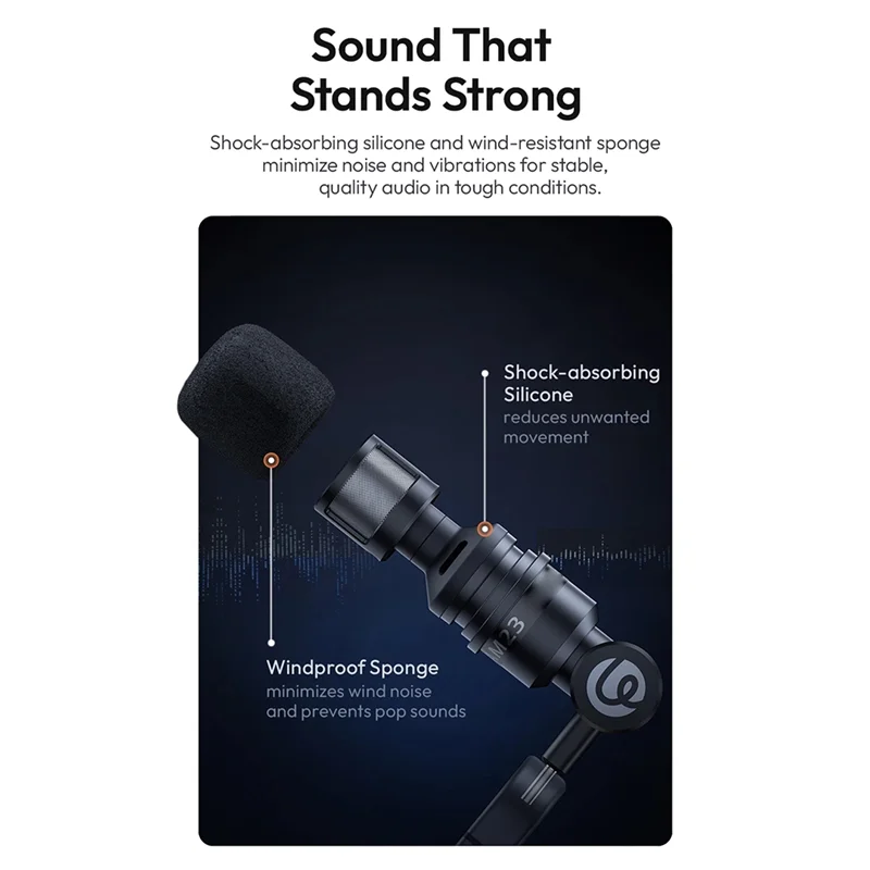 

Y45A-Type-C для записи видео видеоблогов, прямая трансляция, мини-микрофон, ультракомпактный 360° ° Всенаправленный конденсаторный микрофон