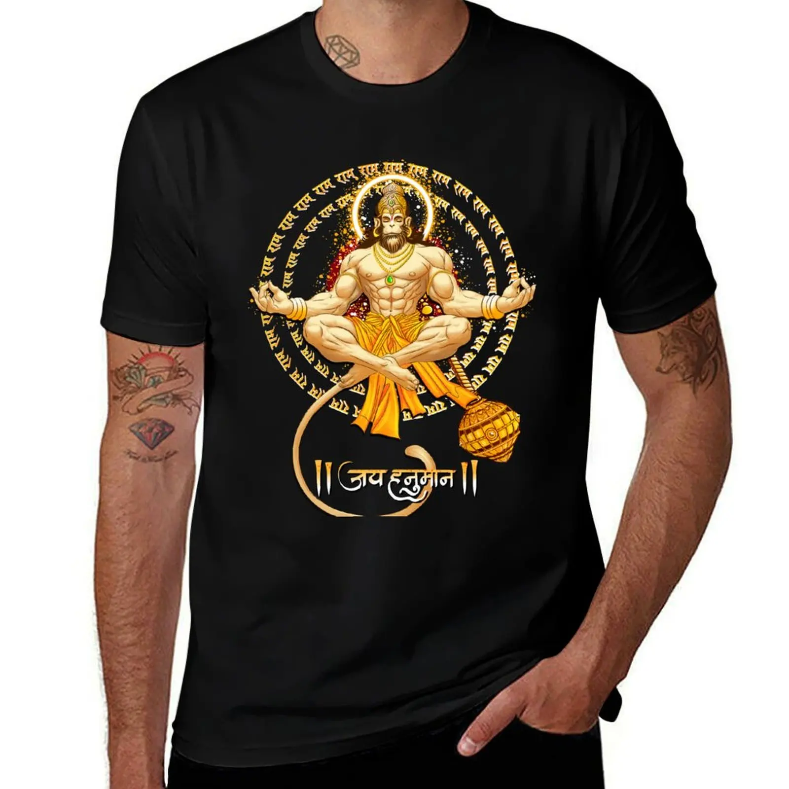 Ram Dut Hanuman T-Shirt Breathable Sportswear for Men T-Shirt