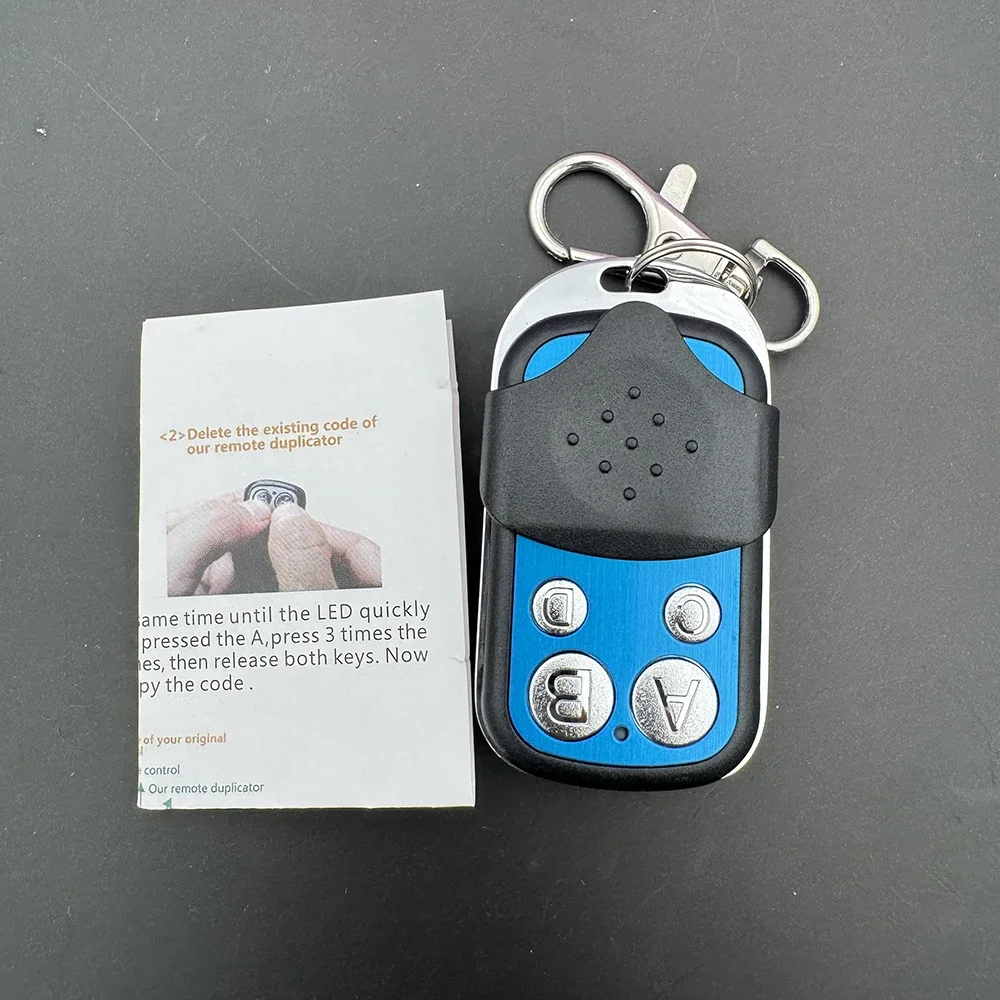 Universal 4 Buttons ABCD Garage Door Opener Remote Control 433MHZ Clone Fixed Code Duplicator Garage