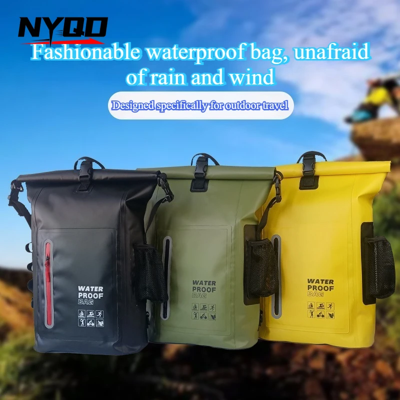 

Outdoor waterproof backpack for sports leisure travel hiking double shoulder bag camping tent pitching picnic waterproof bag