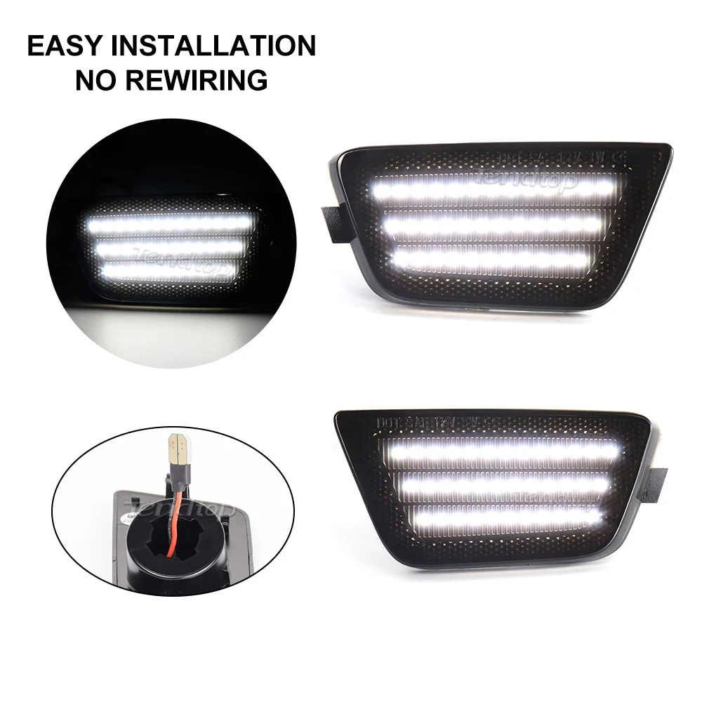 2pcs Scroll  LED Flashing Light Turn Signal Repeater Side Marker Lamp For Chevrolet Chevy Cruze Diesel L LT LTZ