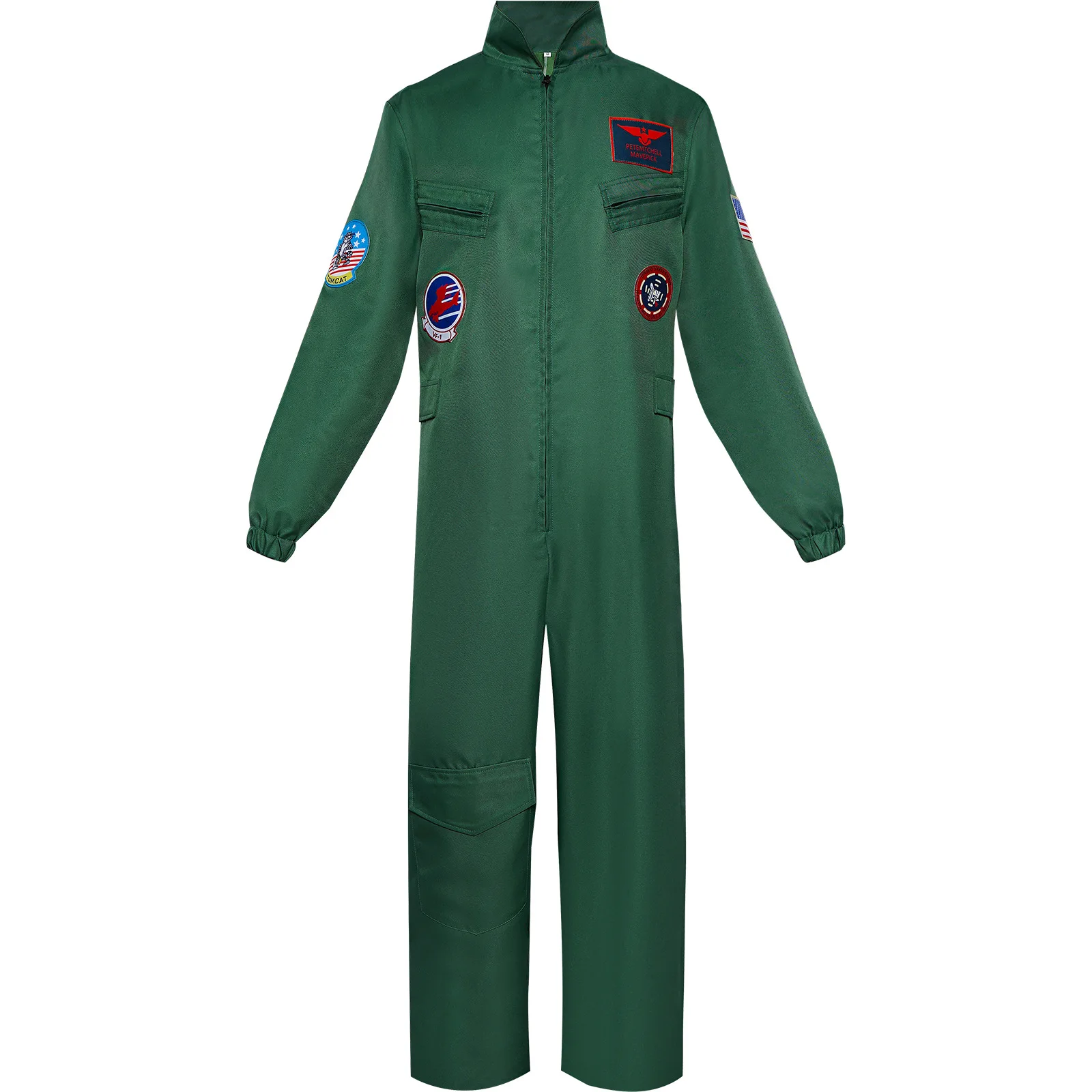 Disfraz de Cosplay de la película Top Gun para hombres adultos, uniforme de la Fuerza Aérea americana, mono de piloto, trajes de disfraz de Carnaval de Halloween