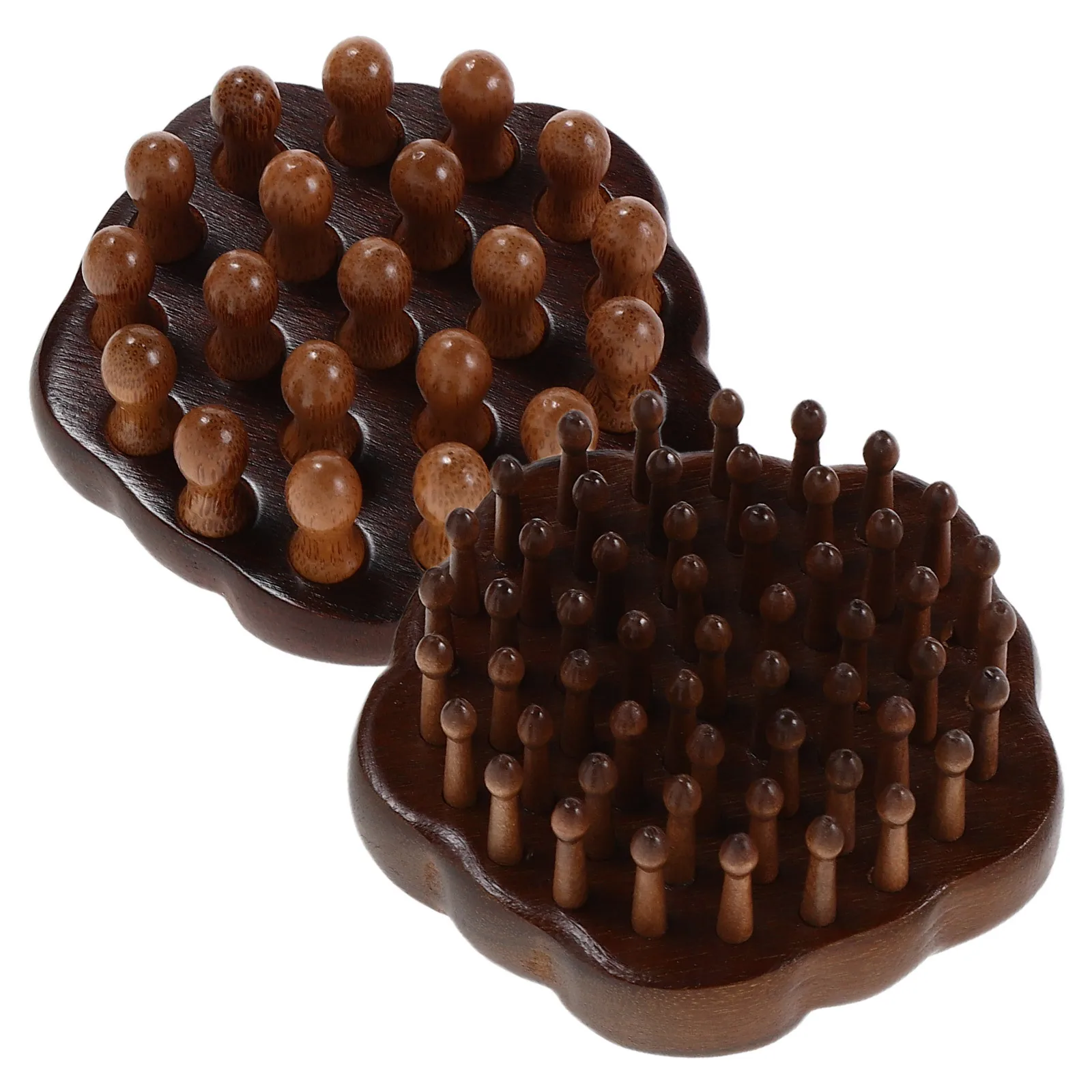 

2 шт. деревянный массажер для кожи головы, набор расчесок из сандалового дерева, ручной инструмент Гуа Ша для распутывания головы и шеи, портативная щетка из натурального дерева