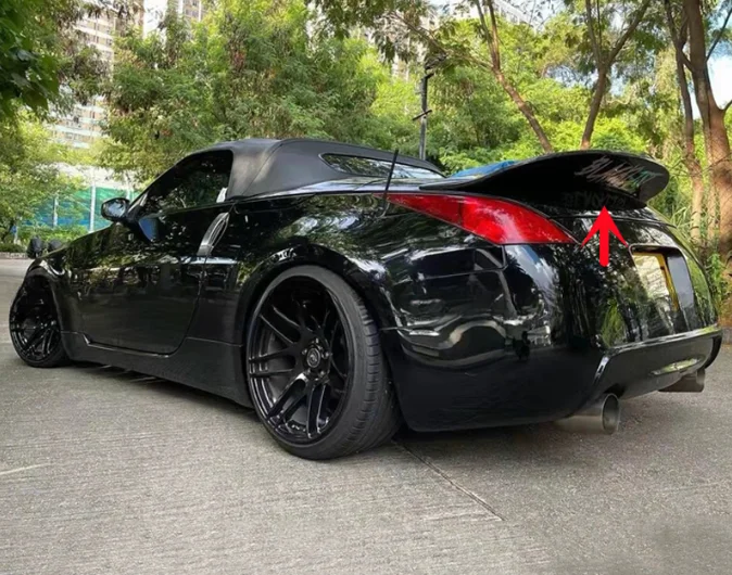 For 350Z Z33 Modified Rear Wing New Auto Part Fixed Carbon Fiber Wind Wing Resin Fiber