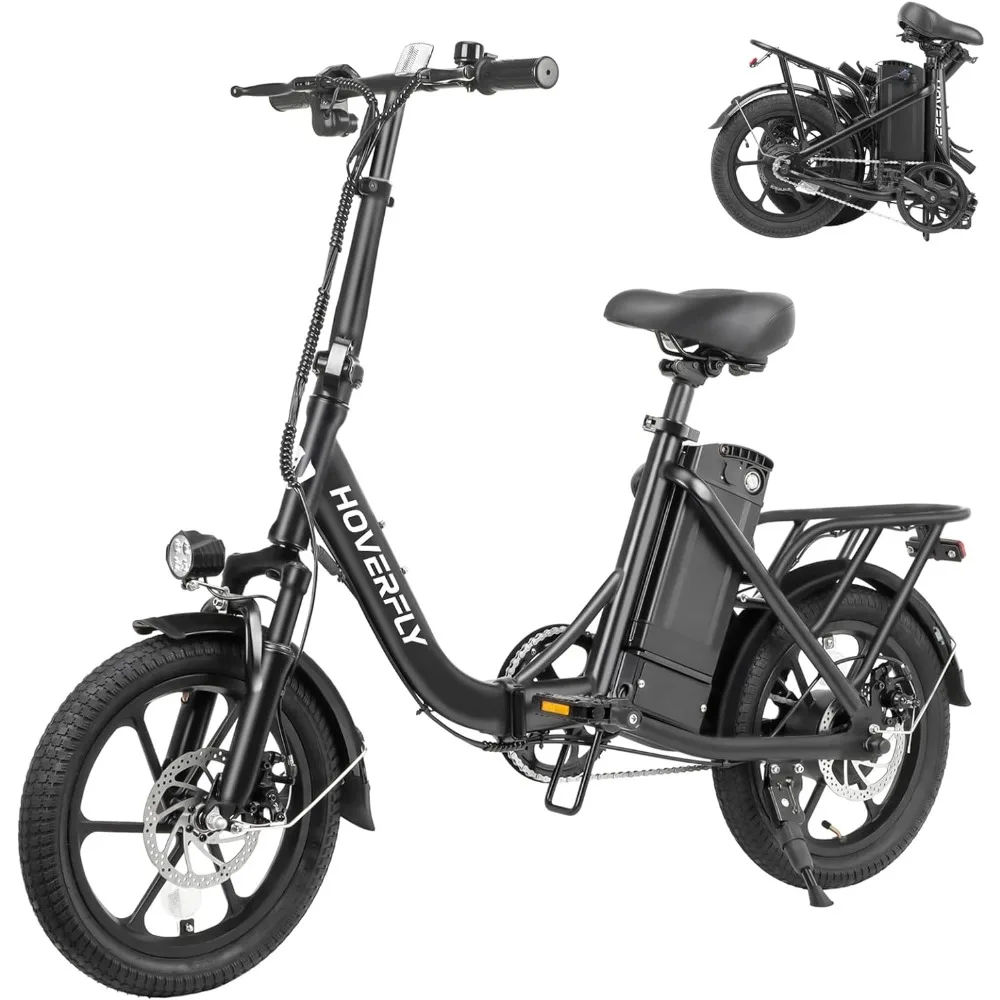 

16" Folding Electric Bike, 25 Miles (Pedal-Assist) by 280.8Wh Battery, Max Speed 15.5Mph Power by Peak 500W