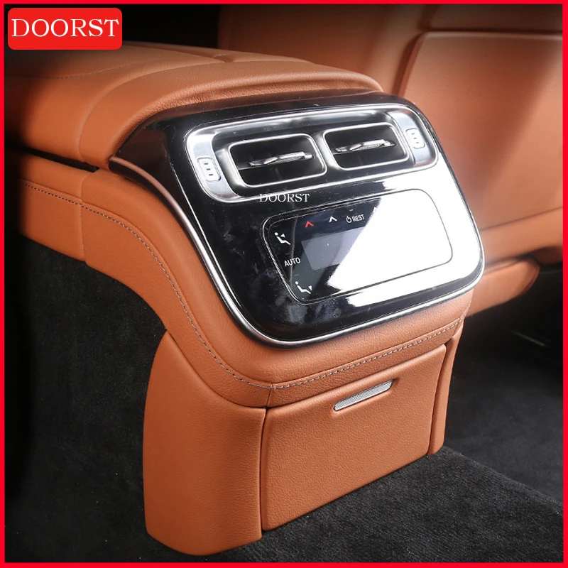 

Для Mercedes-Benz S-класса W223 S400 S450 S500: кожаная накладка на задний воздуховод, аксессуары для модификации интерьера