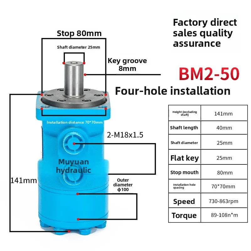 มอเตอร์ไฮดรอลิก BM2 BMR-50 80 100 125 200 250 315 400 แม่พิมพ์มอเตอร์น้ำมันไซคลอยด์