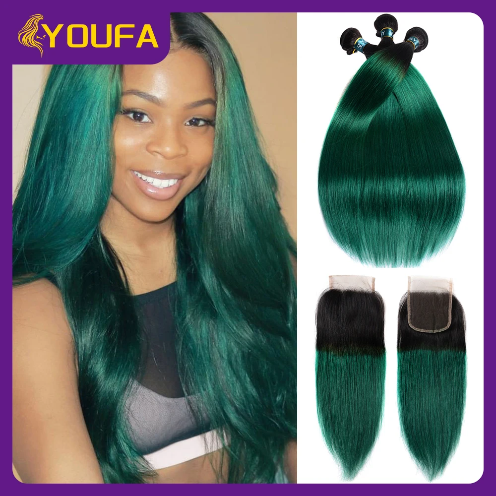 

Наборы прядей из натуральных волос омбре изумрудно-зеленого цвета с заколкой-застежкой, предварительно выщипанные, 1B, прямые, бирюзовые, с заколкой-застежкой 4x4