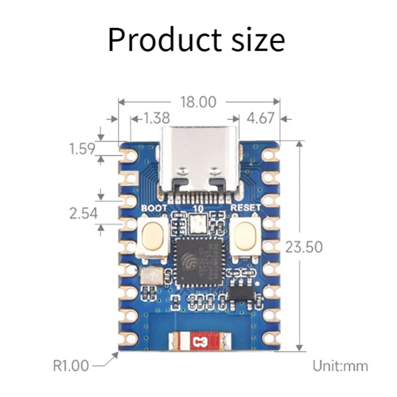 Placa de desarrollo ESP32-S3-Zero, módulo de RISC-V, compatible con Wifi y Bluetooth