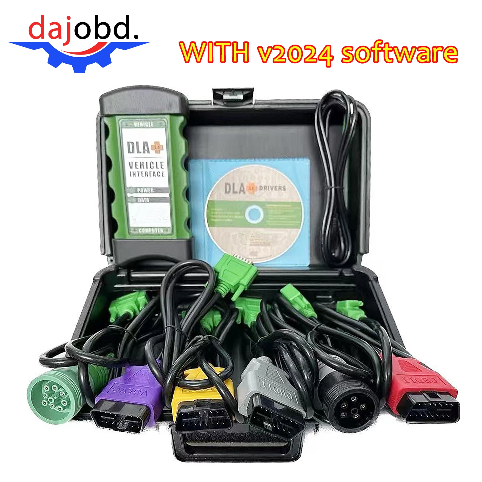 New 2024 v1 for J-P-R-O Professional Diagnostic Tool 2019V1/2024v1 Heavy Duty Truck Scanner for JPr DLA+ 2.0 Adapter Kit