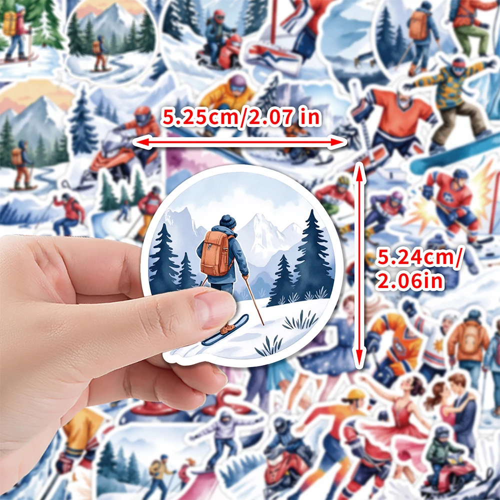

10/30/50pcs Winter Ski Snowboard Adventure Sports Cartoon Stickers Toys Decal for Laptop Phone Cool Waterproof Sticker Toys