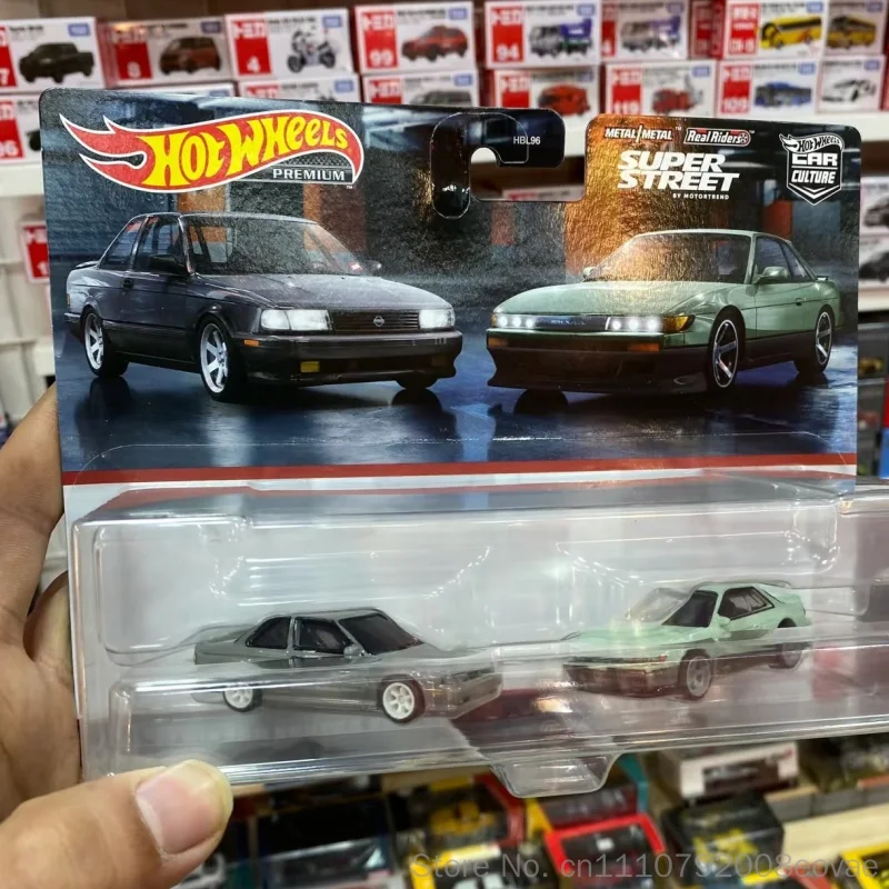 Hot Original Hot Wheels Premium Collector Cars 91 Nissan Sentra Se-R & Nissan Silvia (S13) 1/64 Die-Cast Toy Vehicles Gifts