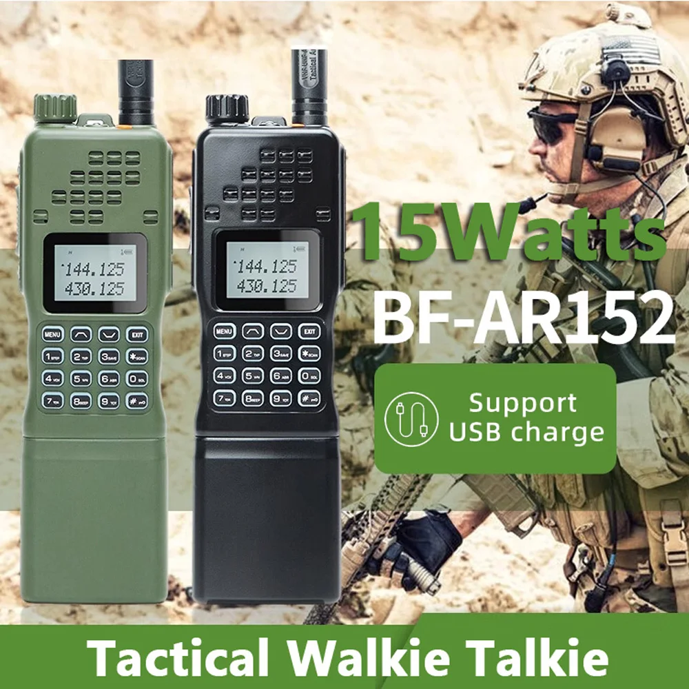 

Baofeng Dual Band AR-152 Military Radio Tactical Walkie Talkie UHF VHF Amateur Ham Radio Transceiver