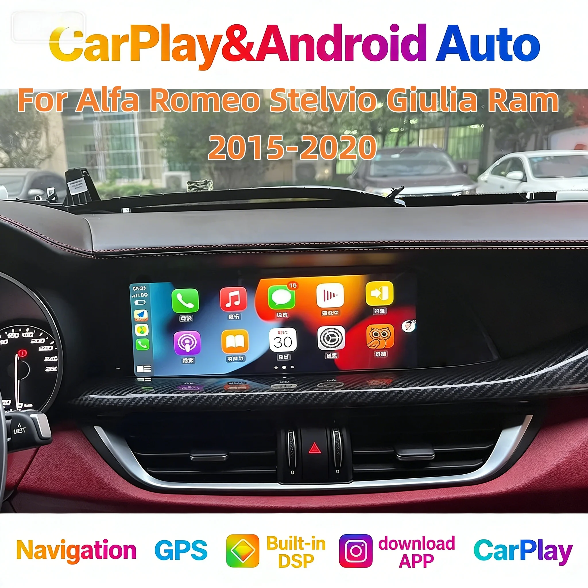 Qualcomm 8 core  Multimedia Player  For Alfa Romeo Giulia Stelvio 2015 - 2020 Android Car Radio BT 5.0 Stereo Receiver Autoradio