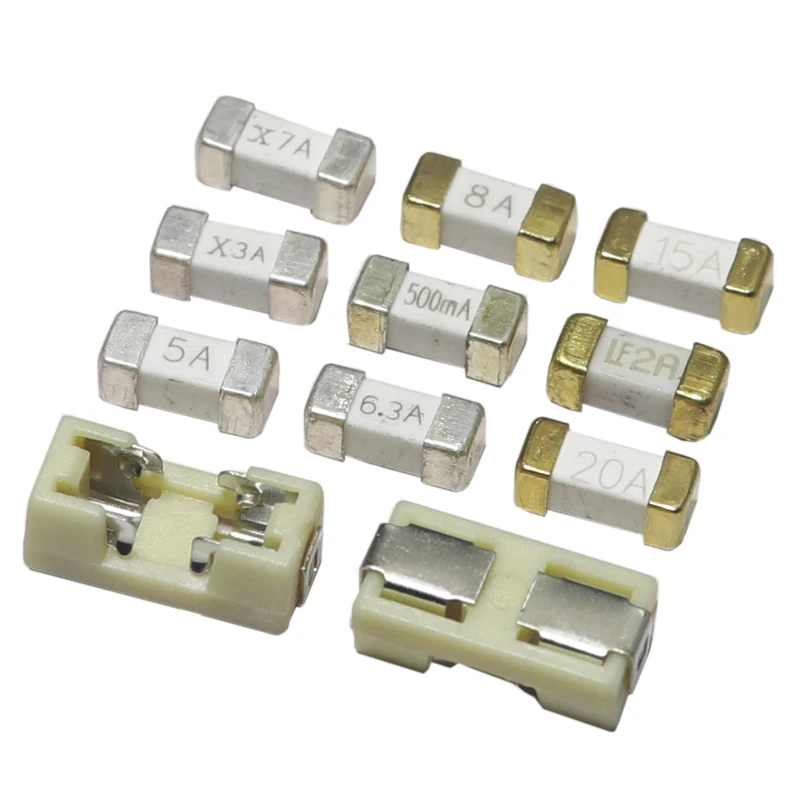 【20PCS】1808 Fuse Chip Very Fast Acting 100mA 315mA 500mA 1A 2A 3A 4A 5A 6.3A 8A 10A 12A 15A 20A 0451 SMD 2410 Ceramic