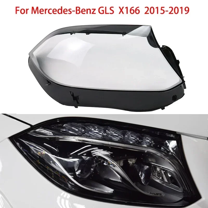 

For Mercedes-Benz GLS X166 GLS450 GLS400 Headlight Lampshade Protect The Lens Transparent Cover Headlight Protection Shell