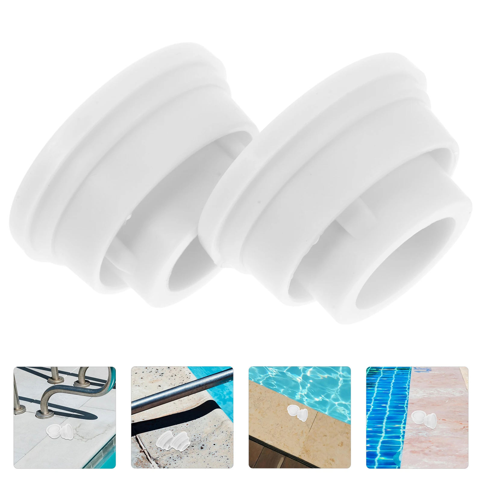 

2pcs Ladder Bumpers Rubber End Caps White For Above Ground Swimming Pool Ladders Replacement Protective Safety Guard Durable