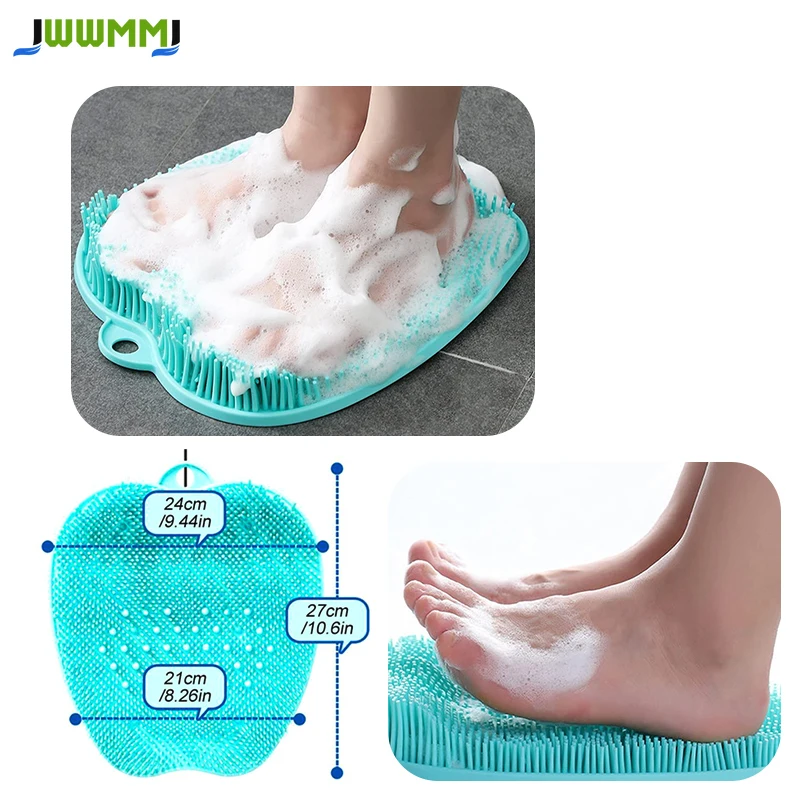 1pcs Lazy Person Rubbing Back Massage Bath Brush Foot Washing Bath Pad Anti Slip Pad Suction Cup Rubbing Foot Pad Bathroom