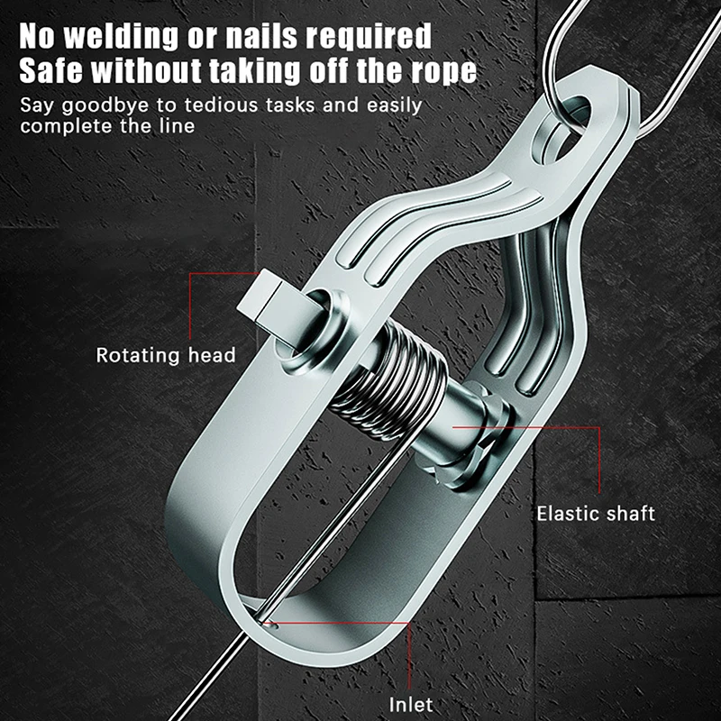 5PCS Heavy-Duty Steel Wire Rope Tightener Kit – Adjustable Tension Tool for Garden Fence, Cable & Sling, Galvanized & Durable view 5