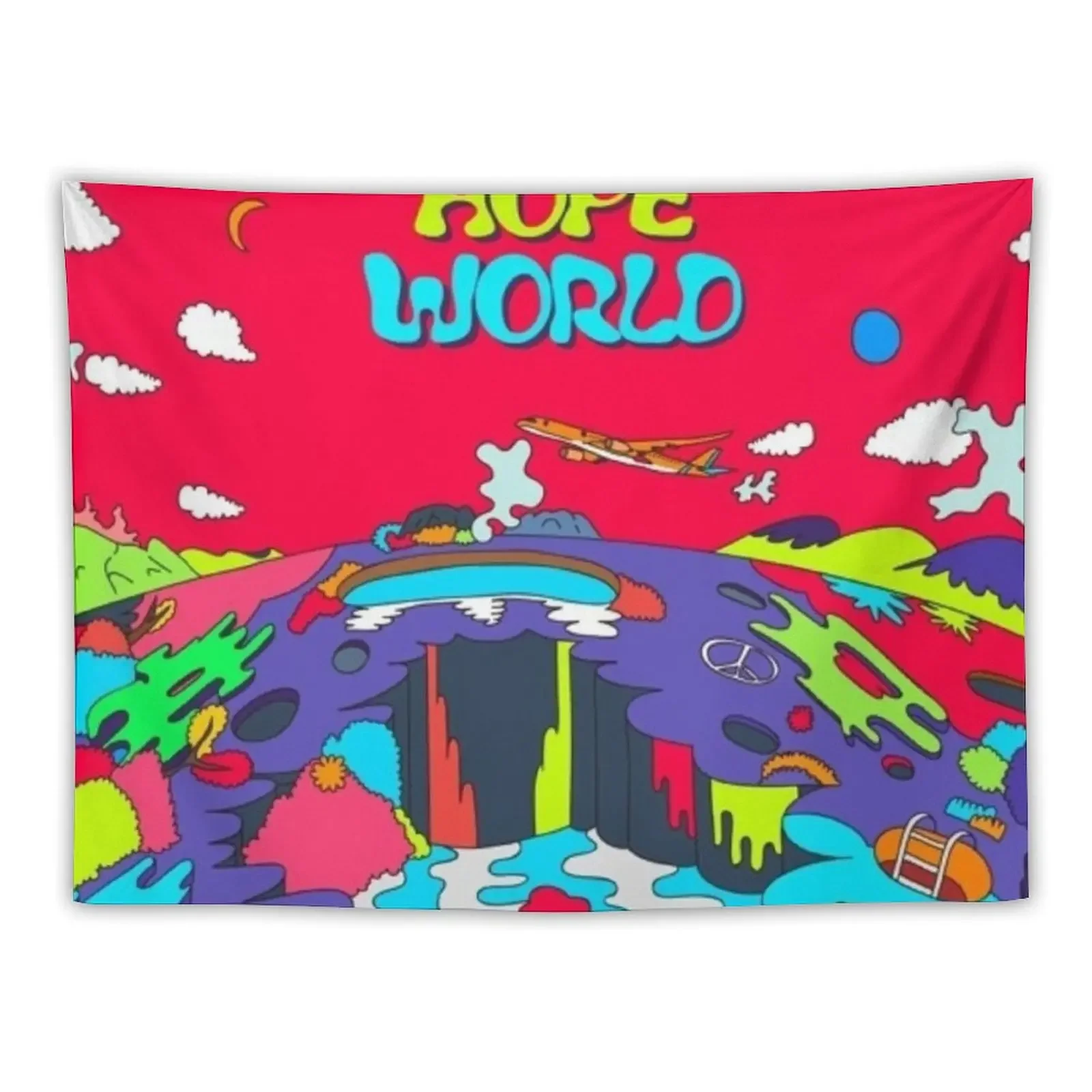 

hope world Tapestry Decoration Room Room Aesthetic Tapestry