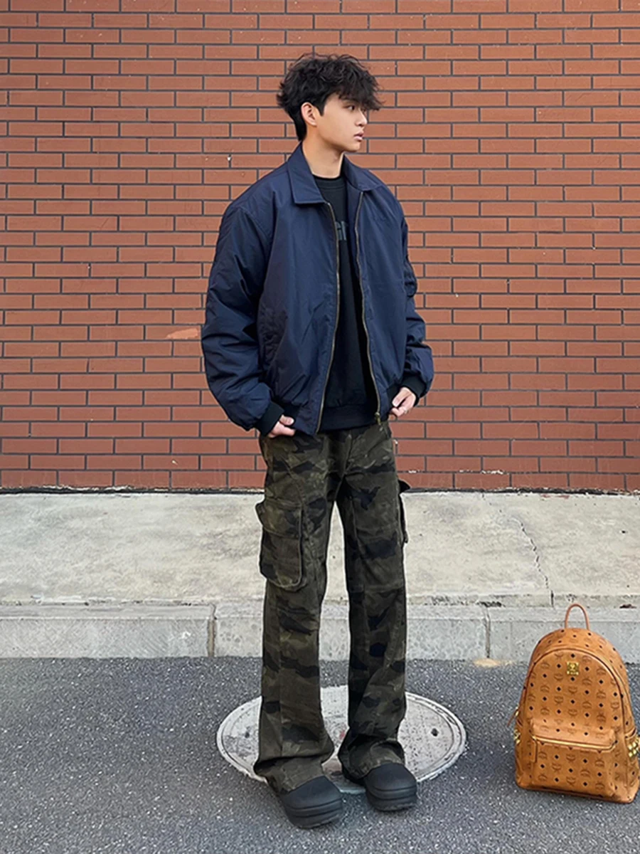 

Мужские рабочие брюки Cleanfit Camouflage для осени и зимы, с множеством карманов, прямого кроя, длинные, в стиле High Street, зауженные, расклешенные.
