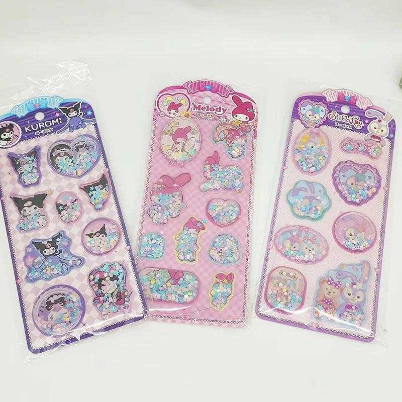 Autocollants de décoration 3D à motifs mignons, avec différents Styles, autocollants multifonctionnels, autocollants en forme de cœur pour fille, décoration pour carnet de notes