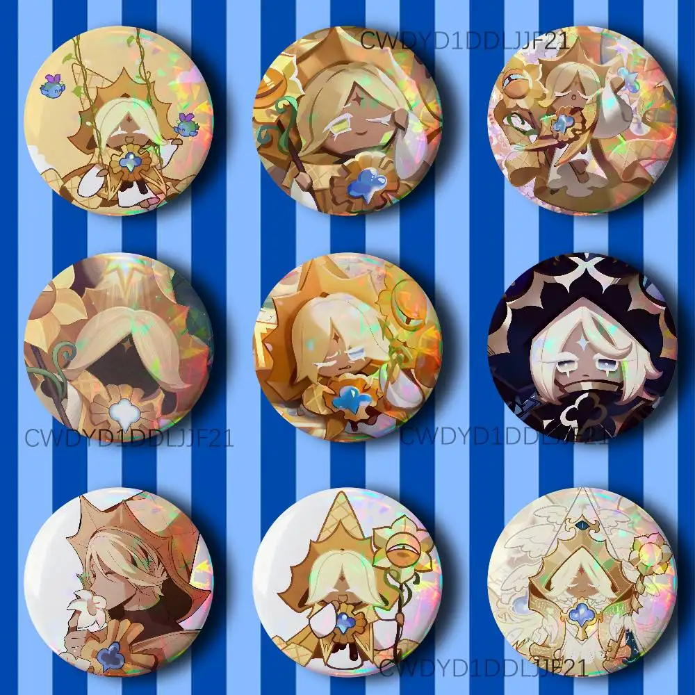 Pins de Botón con Diseño de Galleta de Vainilla Pura, Insignias de Anime para Cosplay, Decoraciones para Ropa y Mochilas, Broches, Regalos