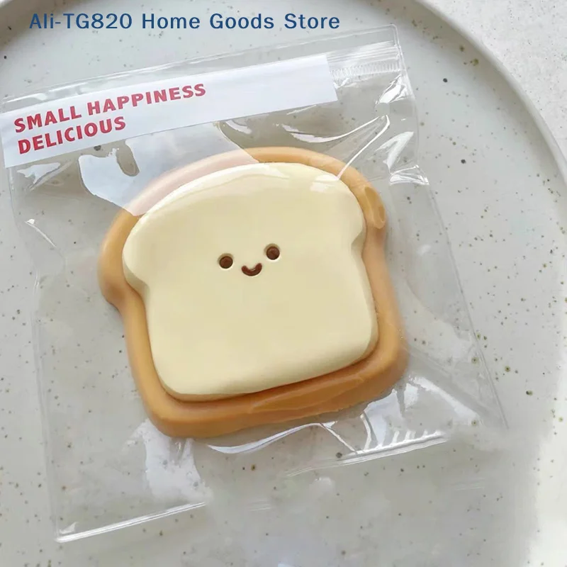 [TG820]Kawaii Toast Squishy Squeeze Slow Rebound Stress Relief Toy Simulation Dessert Pinching Toy Birthday Gift Fidget Toys