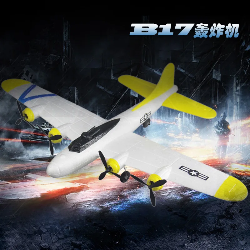 2024 New Model Aircraft Remote Control Children'S Toy Flying Bear B17 Bomber Fx817 Remote Control Gliding Fixed Wing Aircraft