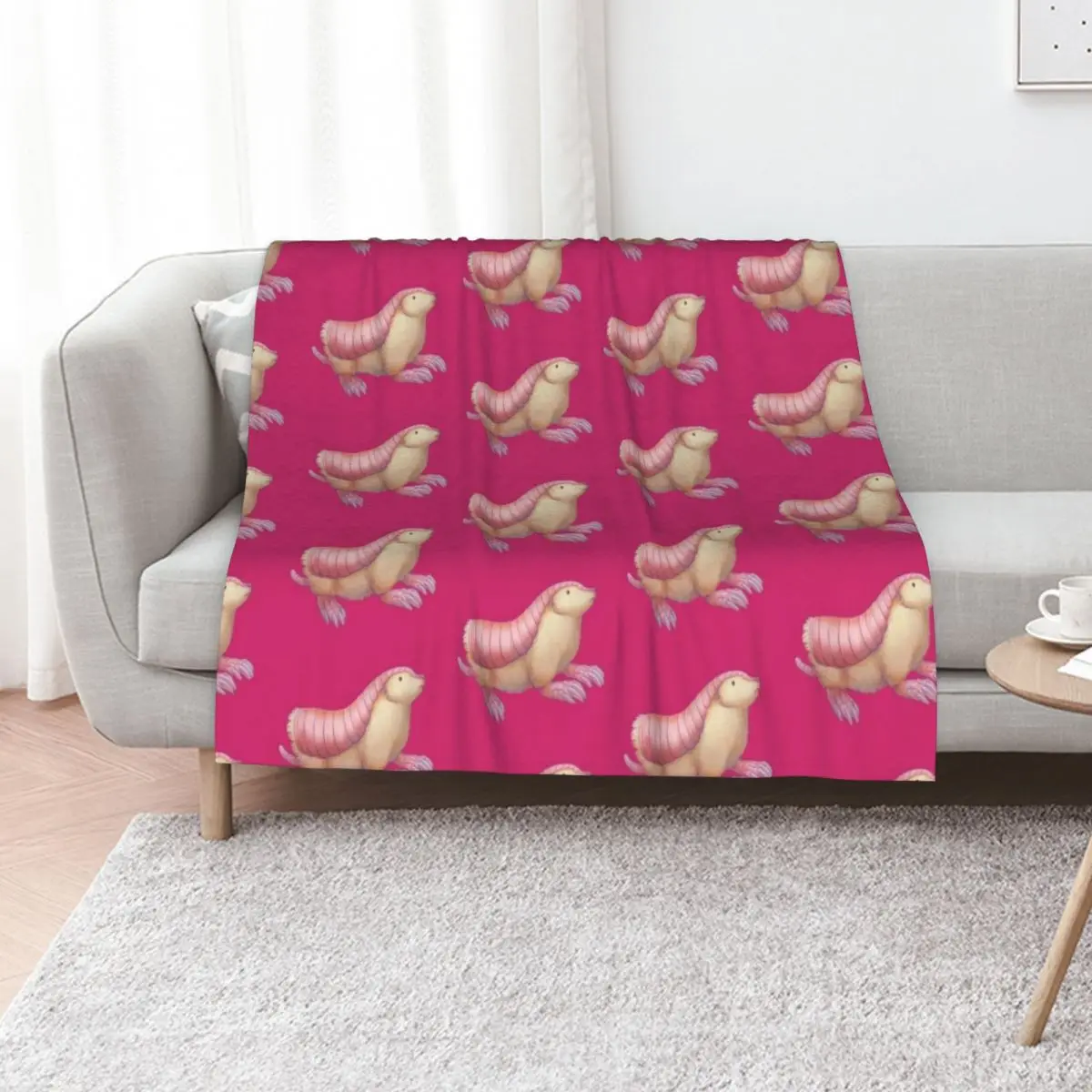 

Pink Fairy Armadillo Throw Blanket Luxury St Cute Tourist Hairy Blankets