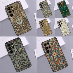 Custodia William Morris per Samsung Galaxy S22 S23 Ultra Note 20 S8 S9 S10 Note 10 Plus S21 FE S20 FE Coque