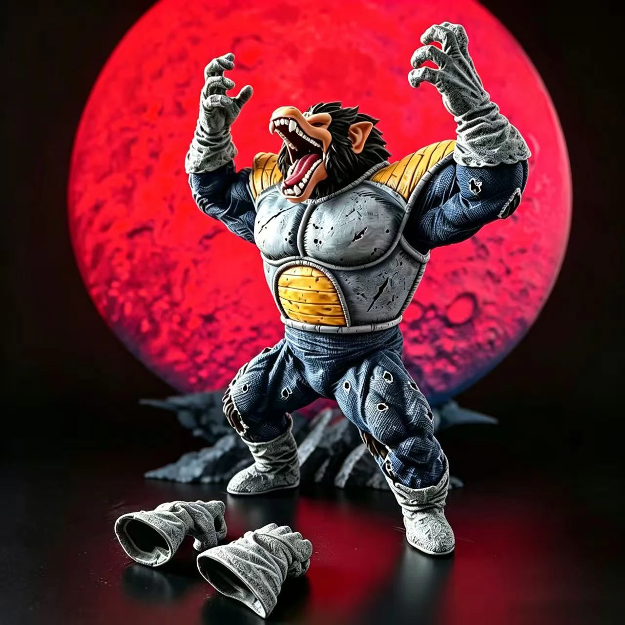 CK Statue Anime Dragon Ball Z Ozaru Vegeta Figur Großer Affe Vegeta Austauschbare Hände PVC Actionfiguren Sammlermodell Spielzeug Geschenke