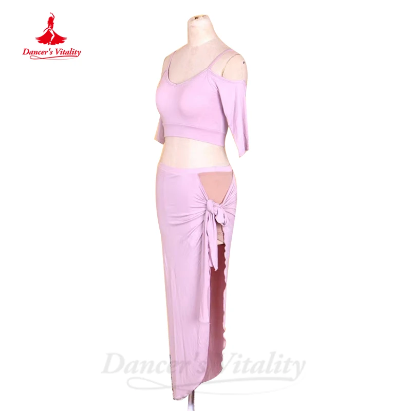 Belly Dance Practice Clothes Suit for Women Customsized Exotic Half Sleeves+skirt 2pcs Adult Children Belly Dancing Dancewear