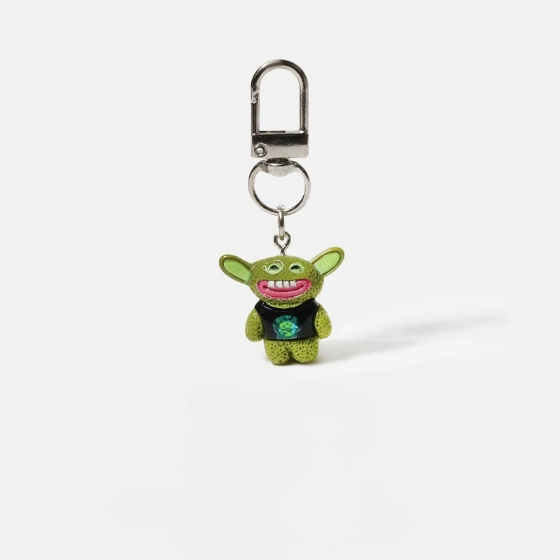 FUGGLER Junges Monster Anime Cartoon Hässliches Niedliches Kleines Monster Schlüsselanhänger Lustiger Bunter Pelzmonster Rucksackanhänger Accessoire – Detail 13